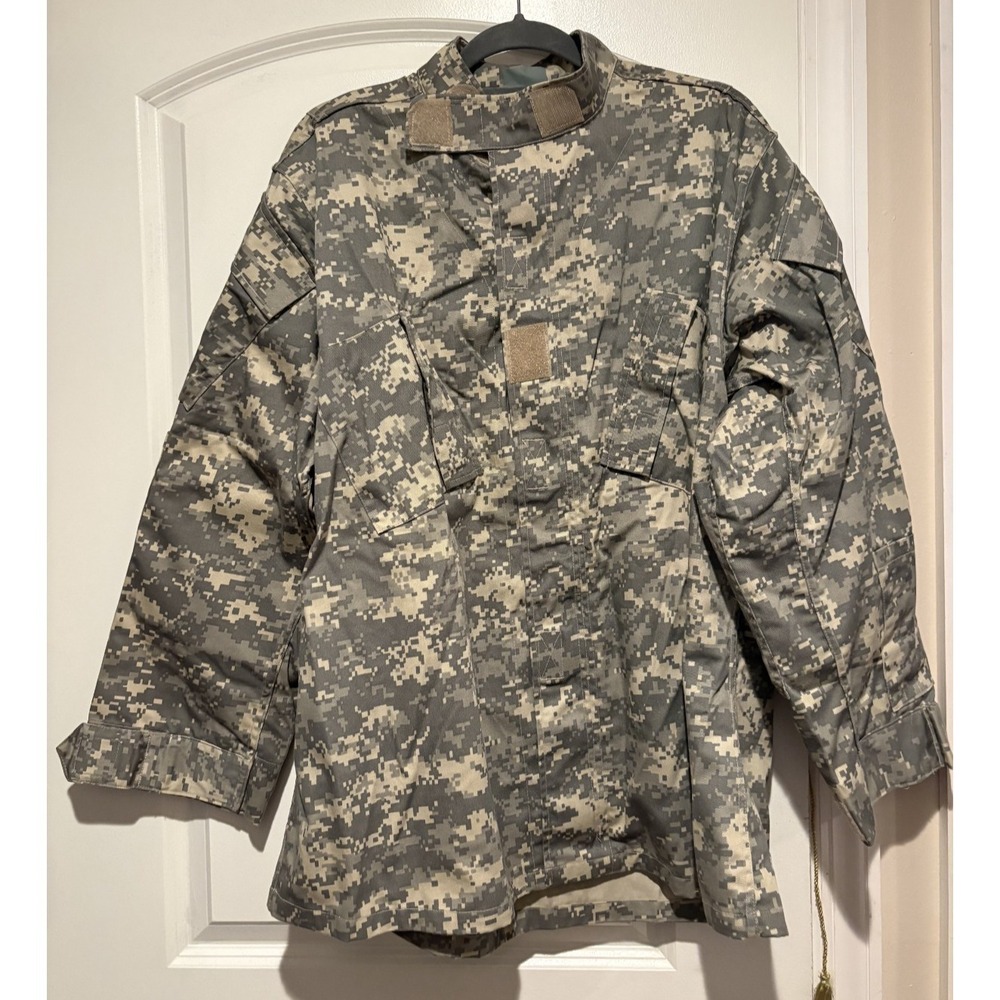 Vintage‎ Hunter Stars NY Army Combat Camouflage Coat Uniform Jacket Size Large